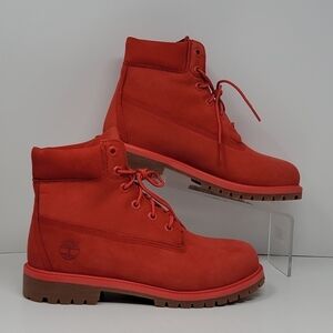 Timberland Premium 50th Anniversary 6"  Red Boots A5Y8W Boys Size 2.5 New